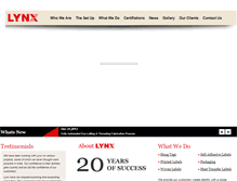 Tablet Screenshot of lynxdesigners.com